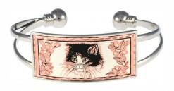 Black and white kitten wire bracelets, you will be impressed with stylishness and originality of these handmade unique bracelets