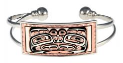 Delicately handmade unique bracelets created in Native Haida Bear design