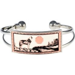 Howling wolf wire bracelet, handmade unique bracelets