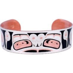 Wholesale Copper Jewelry, Embossed Copper Bracelets Created in Native Haida Bear Design