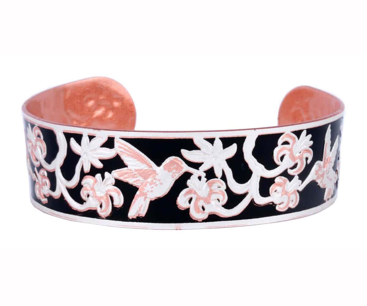 Women's Copper Embossed Butterfly Bracelets, Copper Jewelry