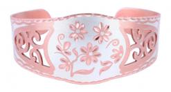 Filigree handmade bracelets created from copper in beautiful silver plated copper flower design