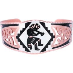 Filigree handmade bracelets created from copper in beautiful SW Native American Kokopelli design