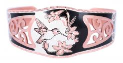 Filigree handmade bracelets created from copper in beautiful hummingbird design