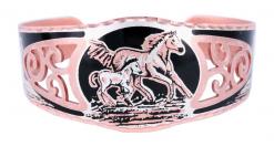 Purchase breathtaking filigree style copper foal and horse western bracelet now!