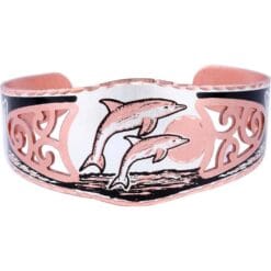 Dolphin bracelets handmade from copper in filigree