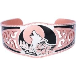 Howling wolf handmade bracelets created in filigree style