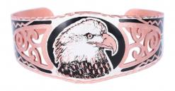 Delicately handmade copper filigree eagle head bracelets