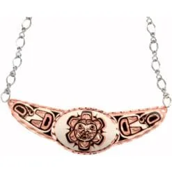 Choker Necklaces Handmade in Haida Sun Design