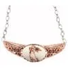 Angel Choker Necklace Handmade from Copper with Silver Plated Chain