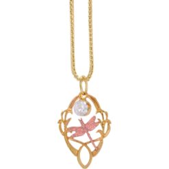 Buy Cut Out Dragonfly Necklace with Dangle Australian Crystal
