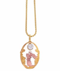 Angel Necklace Created in Gold and Copper Cut Out Design