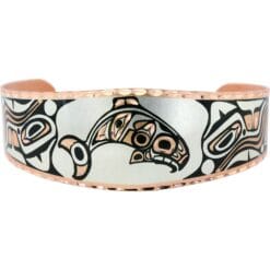 Native Haida salmon bracelet for fashionably elegant and sophisticated look