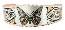 Native Haida butterfly bracelet, adjustable and no polishing required.