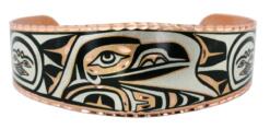 Buy Native Haida raven bracelet fine detail and workmanship at a very reasonable price.