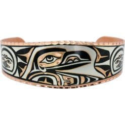 You will receive a lot of compliments by wearing this enchanting Native Haida raven bracelets