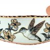 Hummingbird bracelet made from copper accentuated with silver and black colors