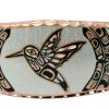 Native Haida hummingbird bracelet meticulously designed and handmade from copper