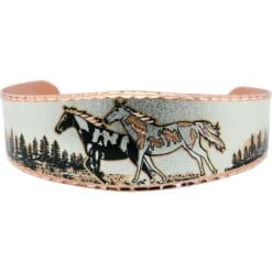western spotted wild horses bracelet for women who love western fashion