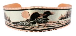 Handmade Canadian jewelry, loons bracelet for women who love wildlife