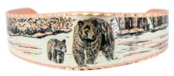Purchase breathtakingly beautiful handmade copper cub and bear bracelet now!