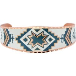 Southwest Native star bracelet handmade from color in denim color
