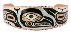 Make a bold style statement by wearing this fascinating Native Haida eagle bracelet