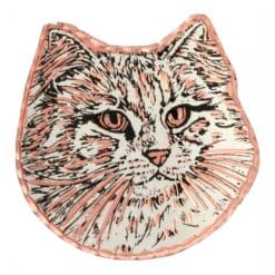 White persian cat brooch