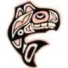 handmade jewelry pins brooches PN 43 Native Haida Killer Whale Brooch