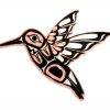 Copper Haida Hummingbird Brooch