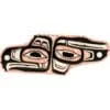handmade jewelry pins brooches PN 50 Native Haida Love Birds Eagle and Raven Brooch