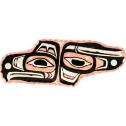 Native Haida Love Birds Eagle and Raven Brooch