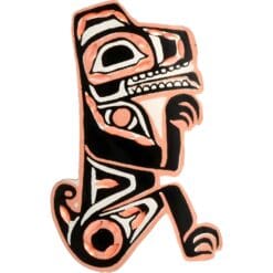 Native Canadian Haida Wolf Brooch