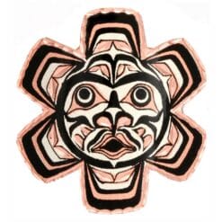 Northwest Native Haida Sun Totem Brooch