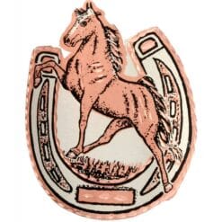 Western Jewelry, Horse Shoe and Prancing Horse Brooch