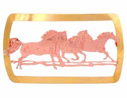 Gold and Copper Wild Horse Brooch
