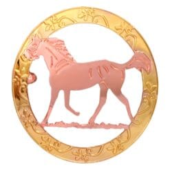 Attract attention with this glamorous horse brooch