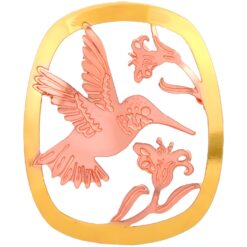Purchase Hummingbird Brooch in Gold and Copper Colors