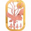 Owl Brooch Cut Out with Gold and Copper Two-tone Colors