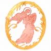 Angel Brooch Made from Copper with Pretty Gold Plated Border