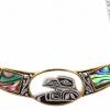Northwest Native Raven Chokers Decorated with Abalone Shells