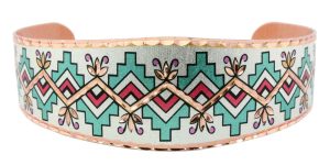 Hand painted adjustable copper bracelets. No polishing required