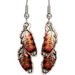 Buy Copper Hawk Feathers Earrings