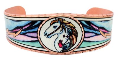 Buy painted war horse pony bracelet handmade in vibrant colors to brighten up your days