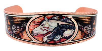 Buy colorful American Indian warhorses bracelets designed by Lynn Bean