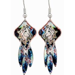 Original and stylish dangle horse earrings