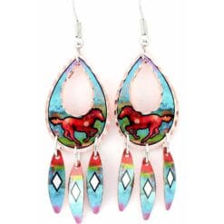 Dangle horse earrings stylish and tasteful western style