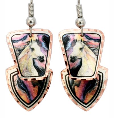Dangle Lightning Horse Earrings