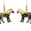 Cut out horse earrings handmade in vibrant colors to brighten your days