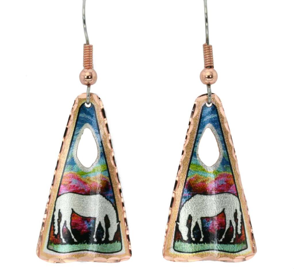 Bright Colorful Accent Horse Earrings, Buy Amazing Horse Earrings